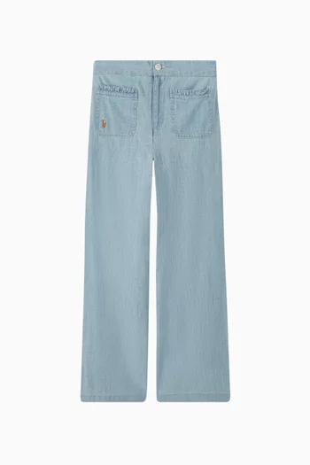 Logo Wide-leg Jeans in Denim