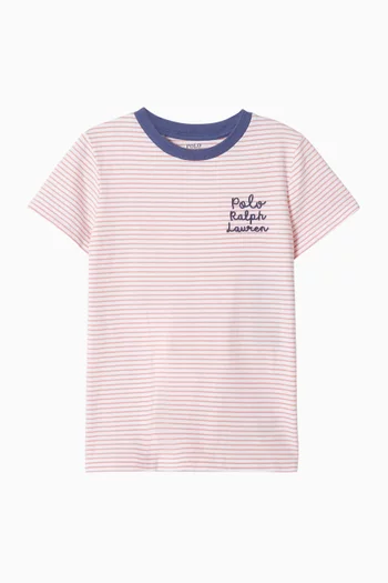 Stripe Logo T-shirt in Cotton-jersey