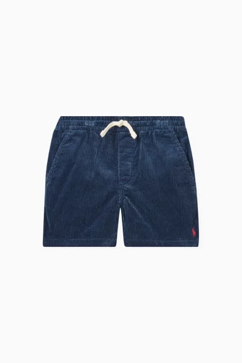Logo Shorts in Velvet