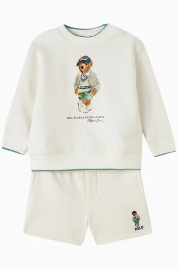 Polo Bear Shorts in Cotton Fleece