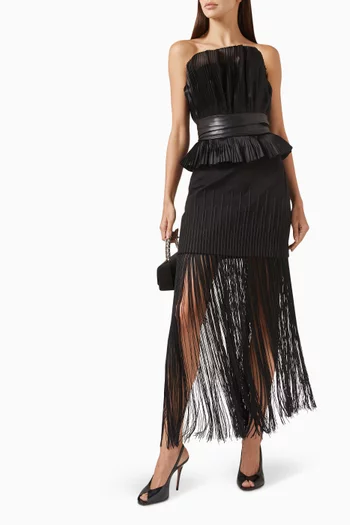 Senda Perenne Pleated Top in Silk