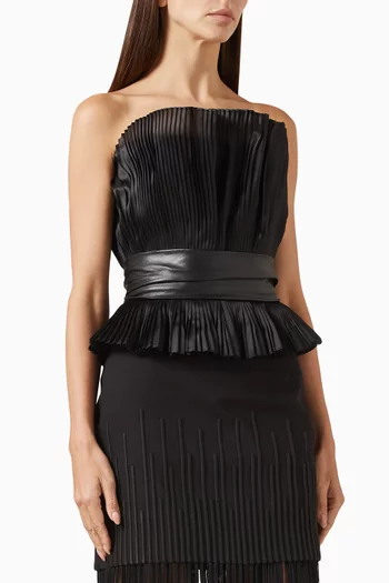 Senda Perenne Pleated Top in Silk