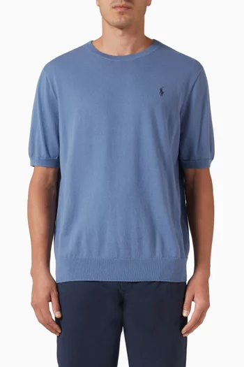 Embroidered Logo Sweater T-shirt
