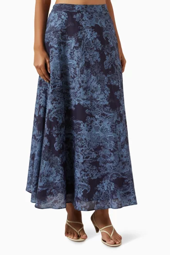 Printed Maxi Skirt