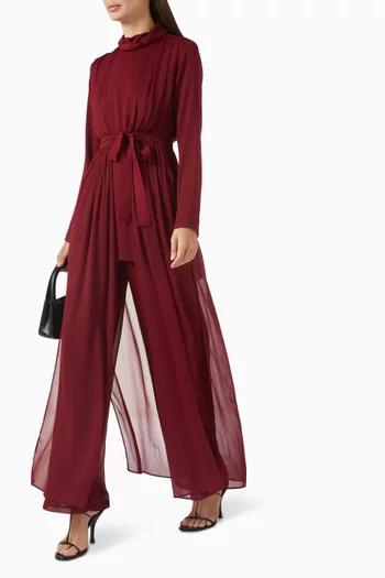 Helen Textured Pants Set in Chiffon
