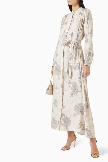 Ritz Printed Maxi Dress in Rayon Viscose