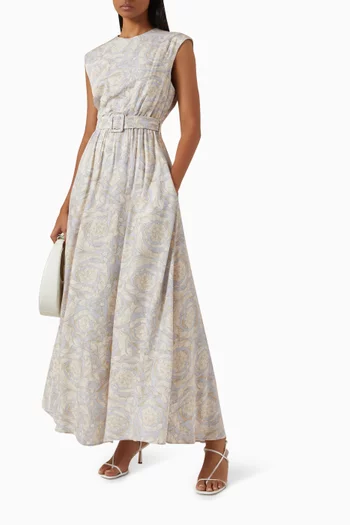 Printed Dress & Shirt Set in Viscose-blend