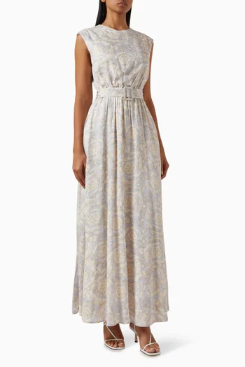 Printed Dress & Shirt Set in Viscose-blend