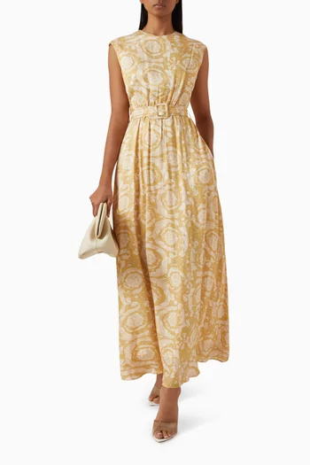 Printed Dress & Shirt Set in Viscose-blend