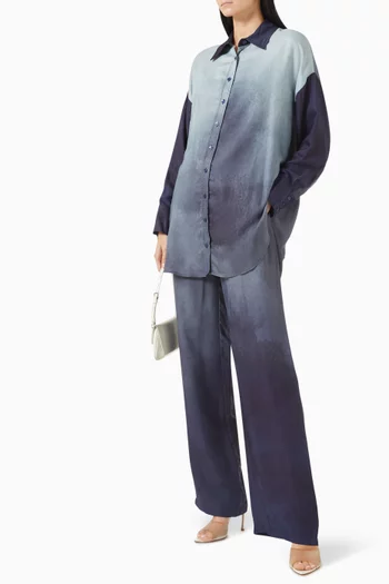 Degrade Shirt & Pants Set in Viscose Rayon