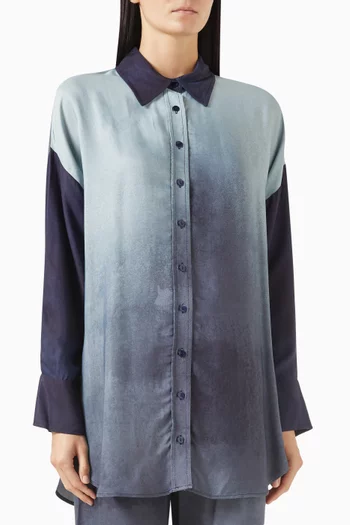 Degrade Shirt & Pants Set in Viscose Rayon