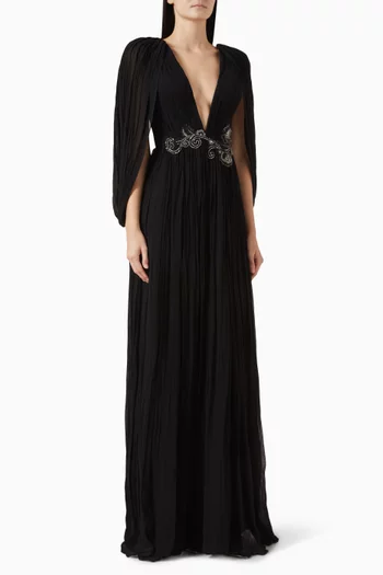 Dora Embellished Draped Dress