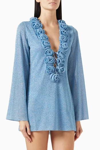 Lumiere Rose Mini Dress in Lurex