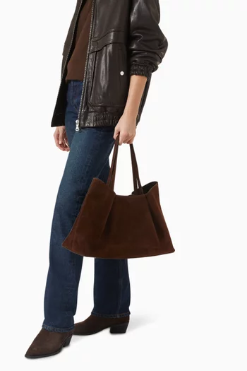 Dimple Tote Bag in Suede