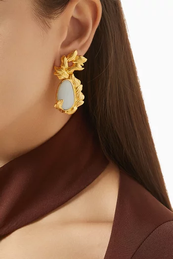 Amori Earrings in 21kt Gold-plated Brass