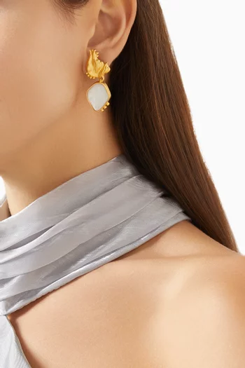 Mini Lupa Earrings in 21kt Gold-plated Brass