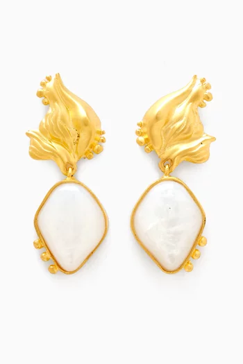 Mini Lupa Earrings in 21kt Gold-plated Brass