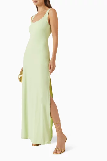 Lucia Maxi Dress in Recycled Nylon Blend