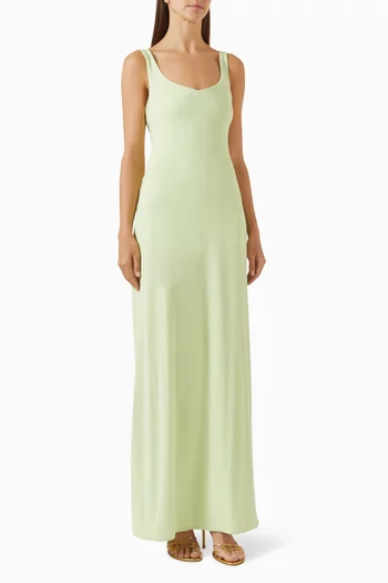 Lucia Maxi Dress in Recycled Nylon Blend