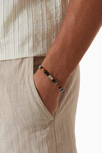 Stripe Flat Bead Bracelet