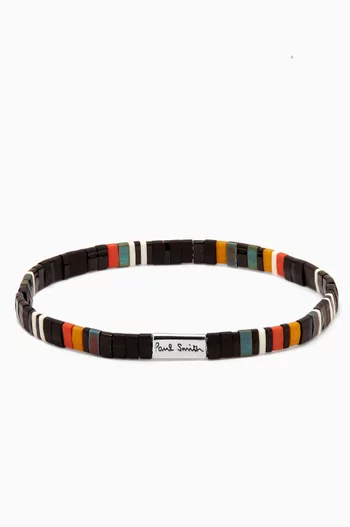 Stripe Flat Bead Bracelet