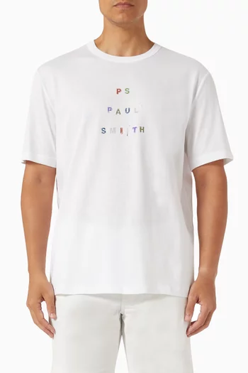 تي شيرت بشعار الماركة قطن