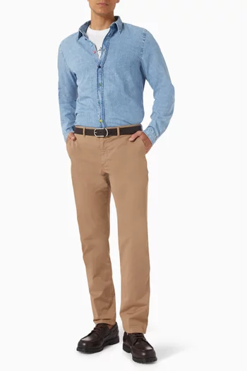 Tailored-fit Shirt in Cotton-denim