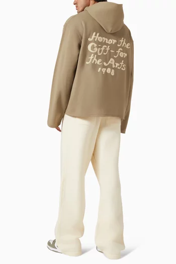 كنزة بغطاء رأس وعبارة Why Not قطن