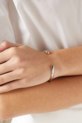 Sculpted Cuff in Two-tone Brass