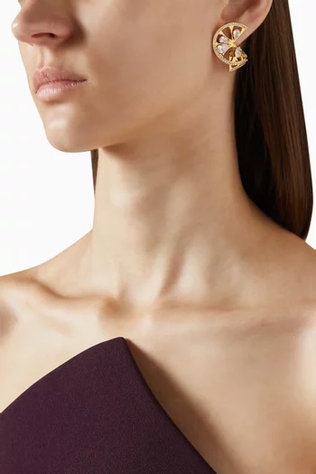 Twist Statement Earrings in Gold-tone Brass