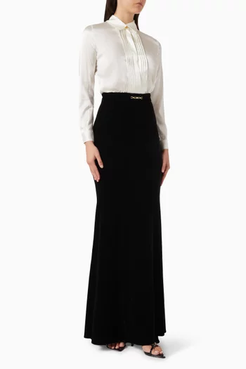 فستان توكسيدو حرير