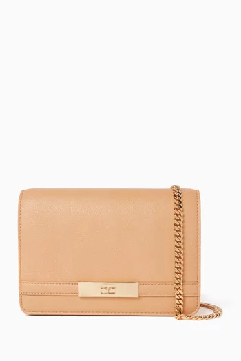 Flap Shoulder Bag in Faux Leather