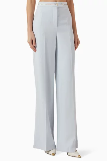 Logo Ribbon Pants in Crepe