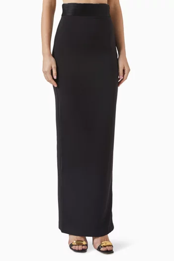 تنورة بحزام خصر منحوت كريب