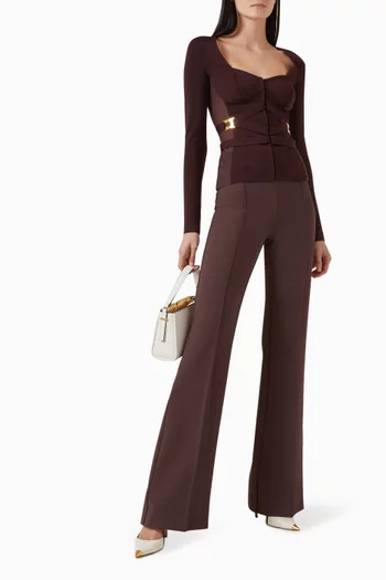 بنطال بقصة واسعة كريب