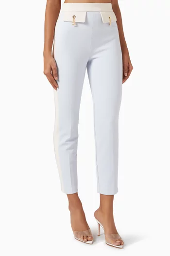 Two-colour Pants in Crepe