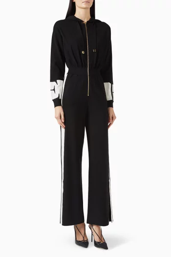 【24SS NEW】ELISABETTA FRANCHI / ラペル付き ジャンプスーツ 24SS NEW】ELISABETTA FRANCHI / ラペル付き ジャンプスーツ