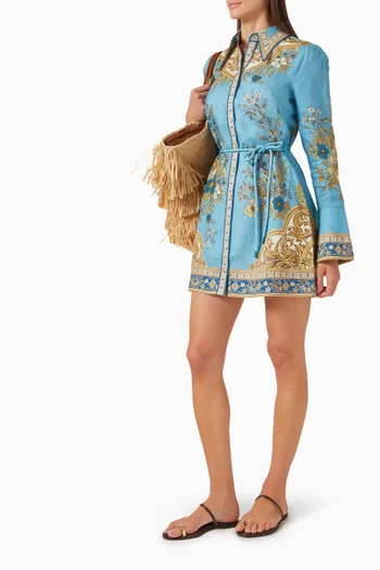 Cassie Mini Dress in Linen