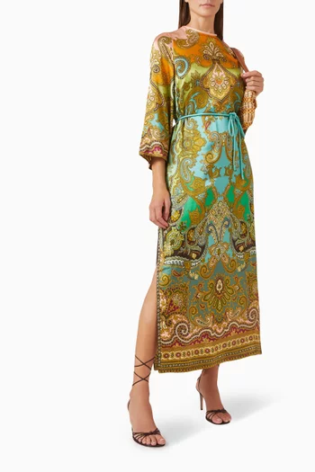 Clemenza Midi Dress in Silk
