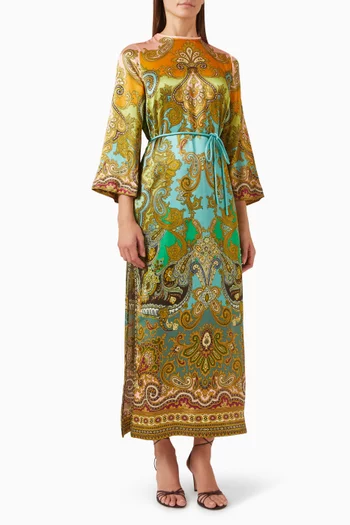 Clemenza Midi Dress in Silk