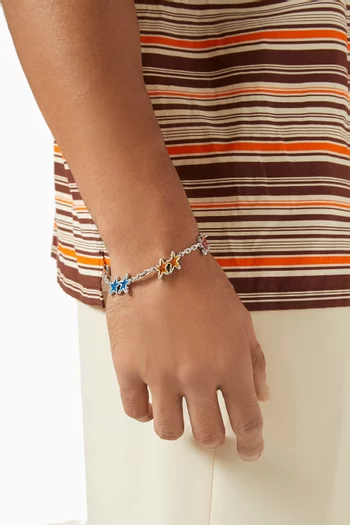 Melted Stars Bracelet in Silver-plated Brass