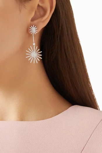 Crystal Drop Earrings in Sterling Silver