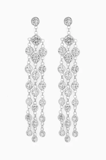 Dangle Drop Crystal Earrings in 925 Sterling Silver