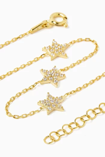 Star Necklace in Gold-tone Silver