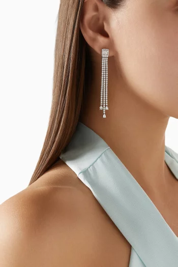 Triple Strand Drop Earrings in 925 Sterling Silver