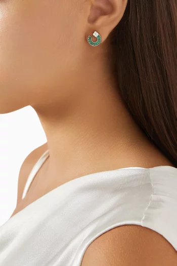 Crystal Loop Earrings in Sterling Silver