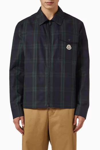 Check Shirt in Cotton Gabardine