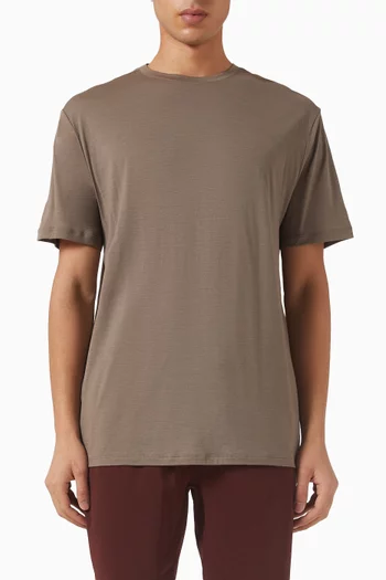 Crewneck T-shirt in Merino-wool