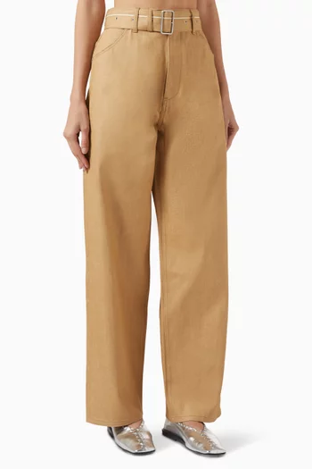 Belted Jeans in Denim