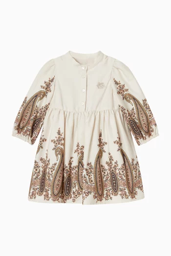 فستان متعدد الطبقات بطبعة قطن